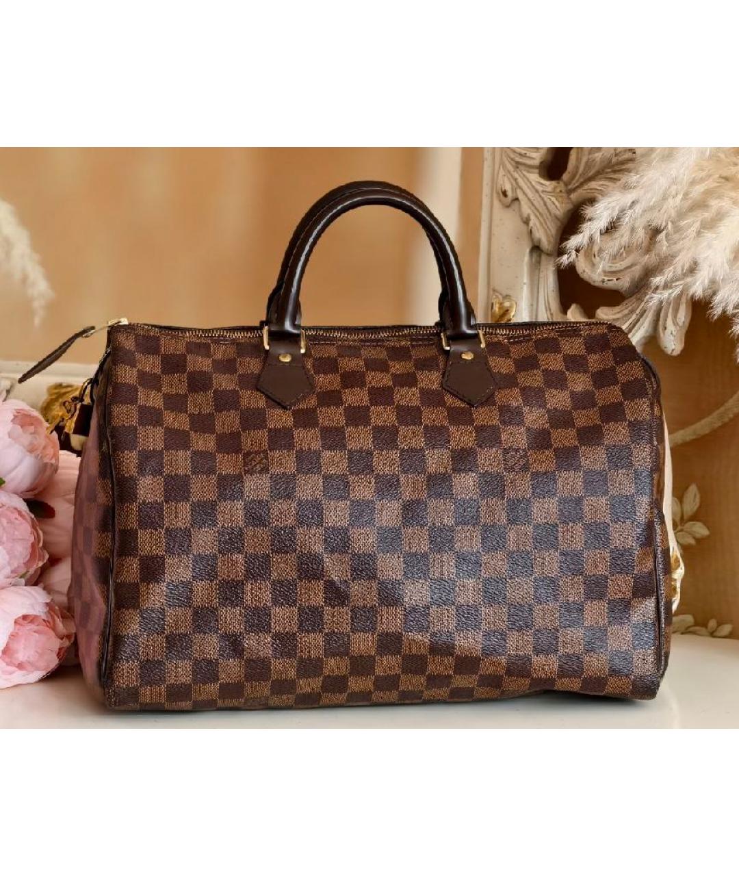 LOUIS VUITTON Коричневая сумка с короткими ручками, фото 2
