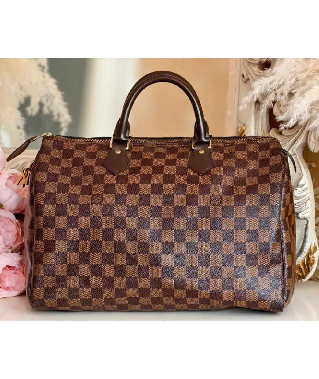 LOUIS VUITTON Коричневая сумка с короткими ручками, фото 3