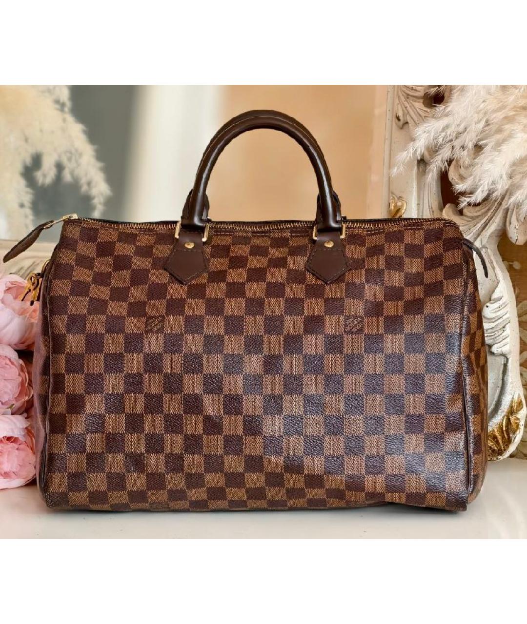 LOUIS VUITTON Коричневая сумка с короткими ручками, фото 9