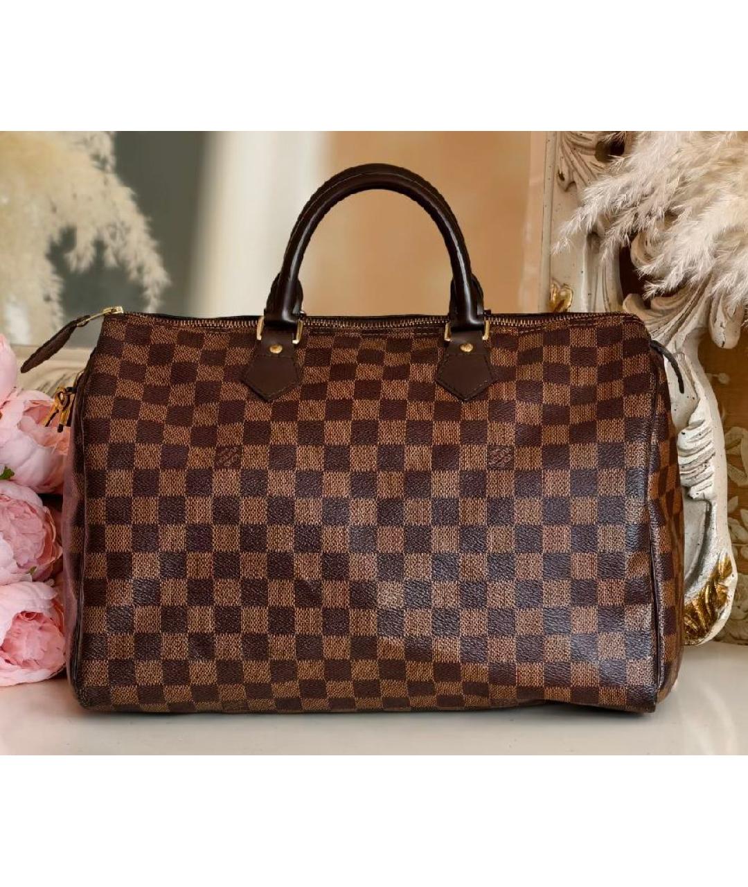 LOUIS VUITTON Коричневая сумка с короткими ручками, фото 8