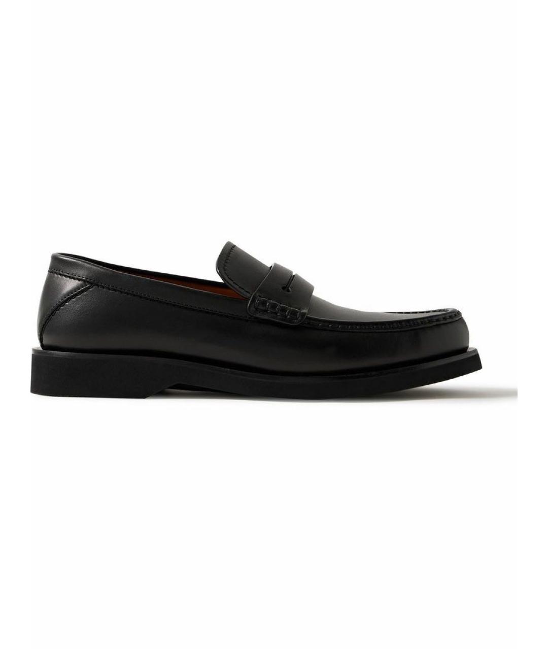 ERMENEGILDO ZEGNA Черные кожаные лоферы, фото 1