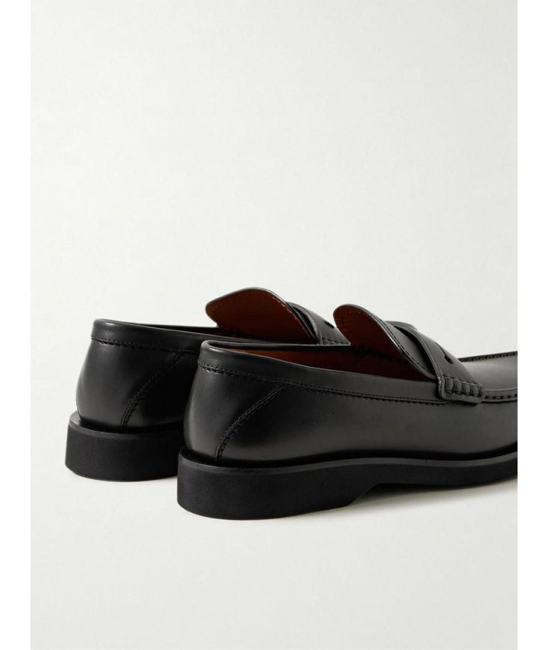 ERMENEGILDO ZEGNA Черные кожаные лоферы, фото 3