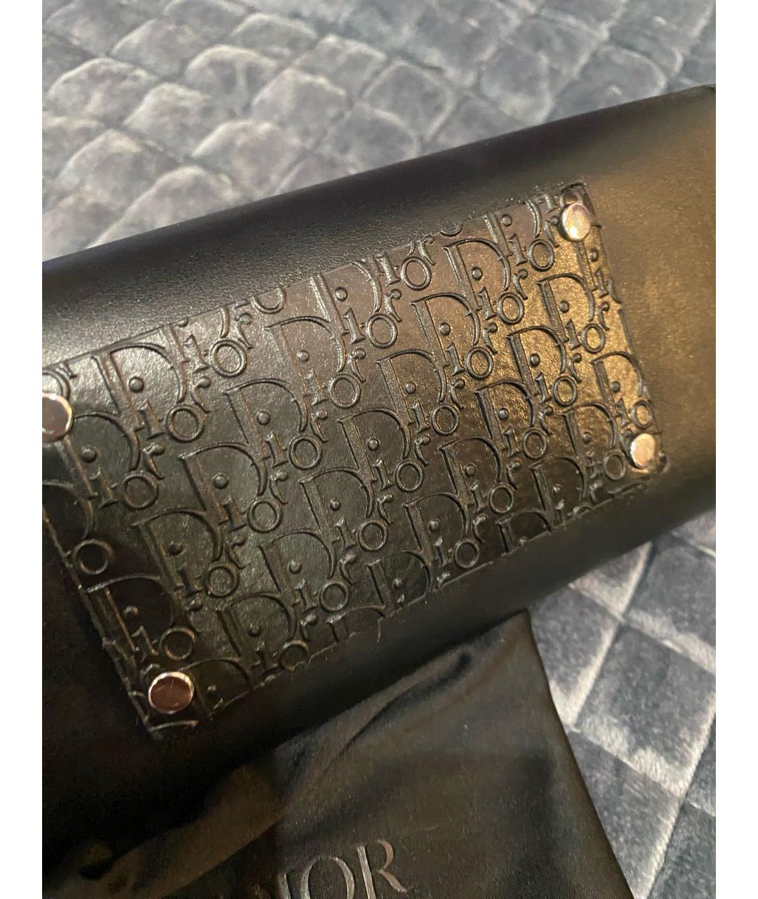 CHRISTIAN DIOR Черные пластиковые солнцезащитные очки, фото 4