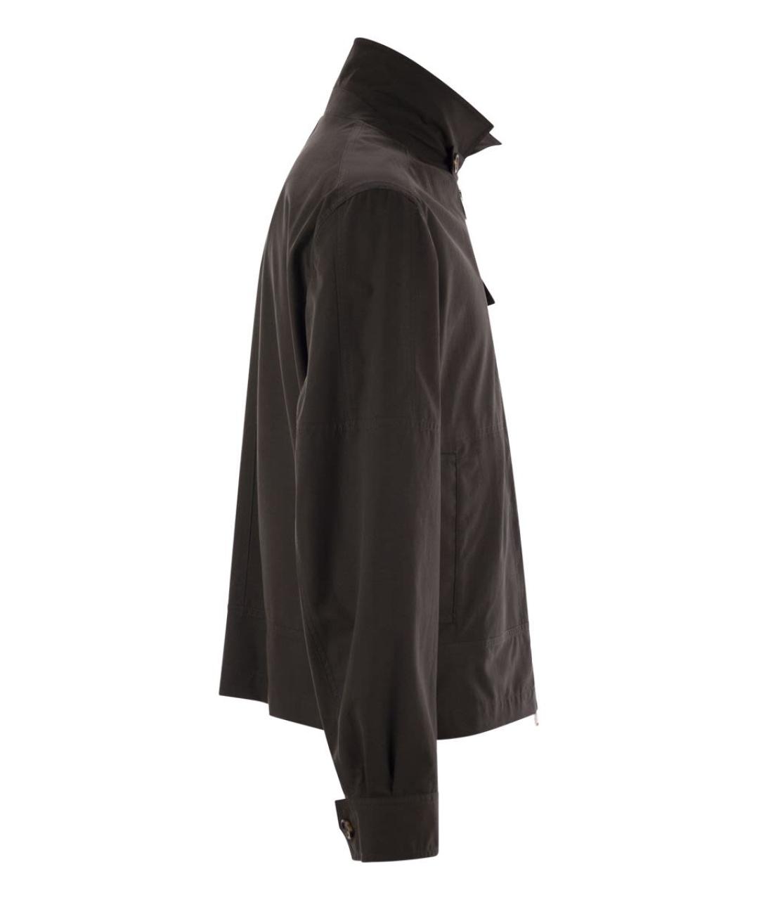 BRUNELLO CUCINELLI Коричневая хлопковая куртка, фото 3