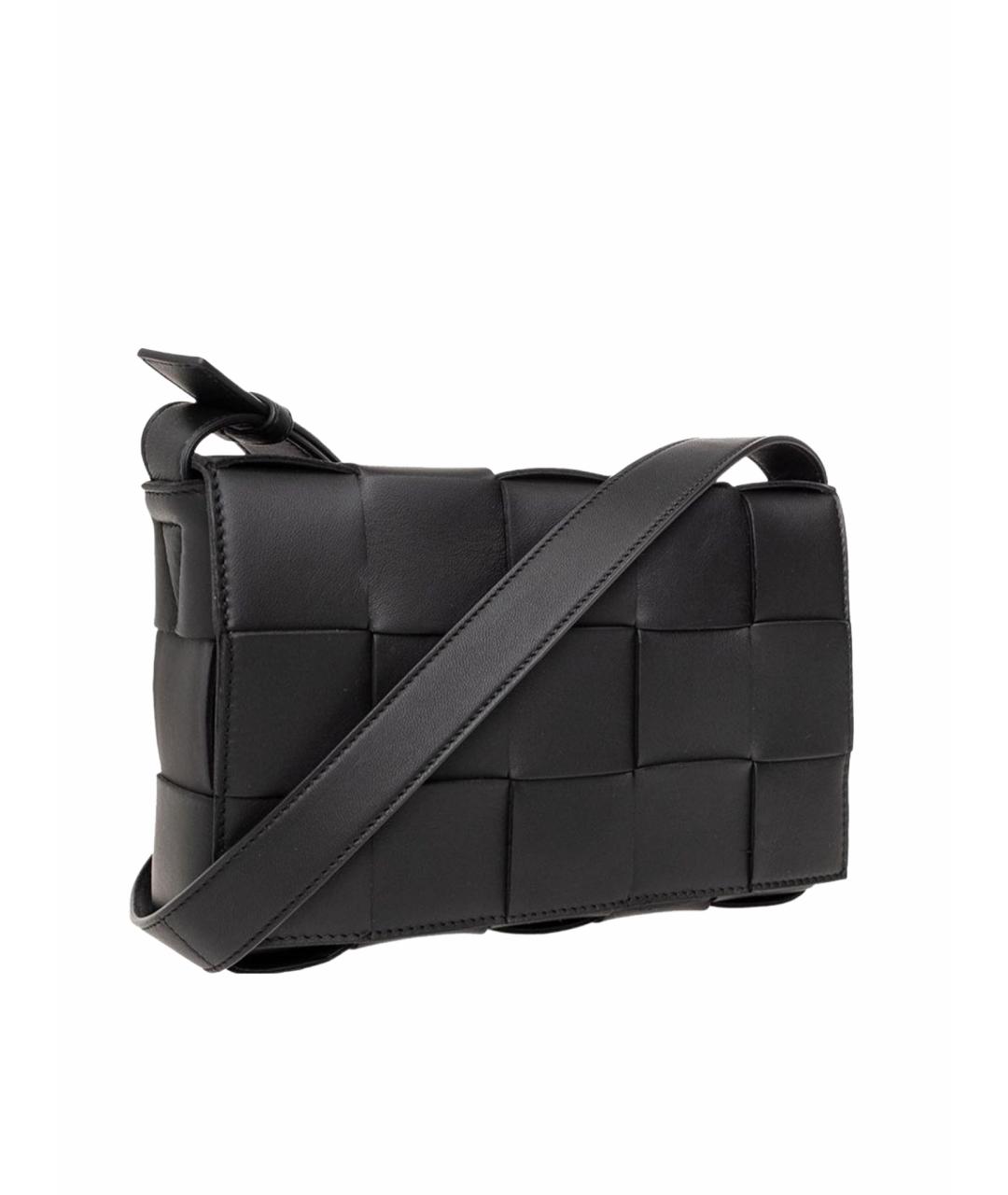 BOTTEGA VENETA Черная кожаная сумка через плечо, фото 1