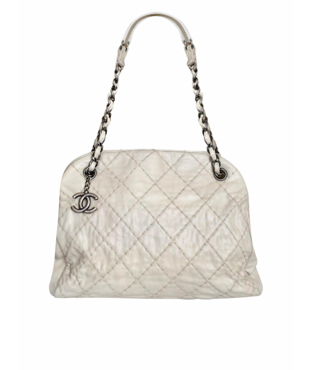 CHANEL Бежевая кожаная сумка тоут, фото 1