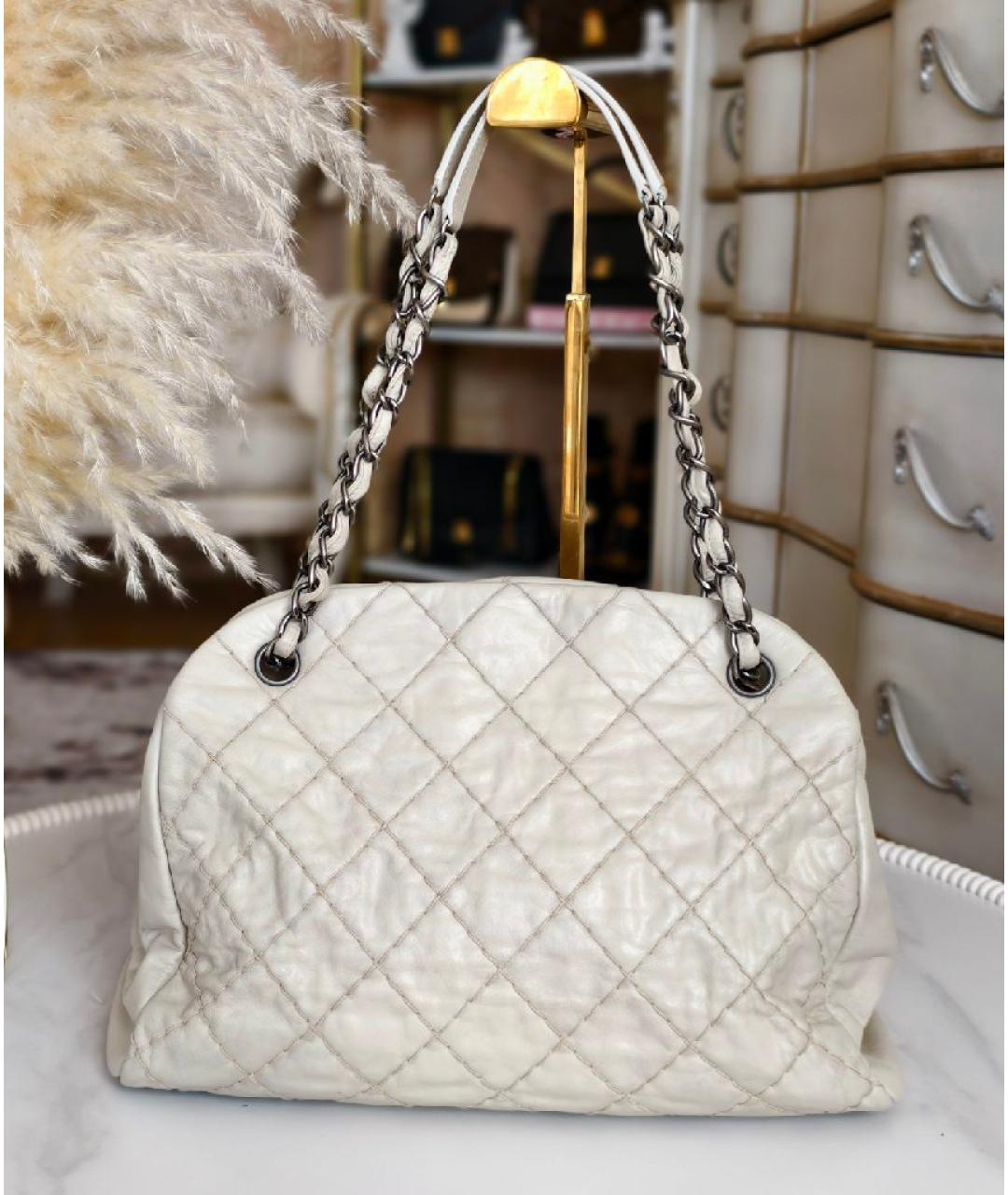 CHANEL Бежевая кожаная сумка тоут, фото 3