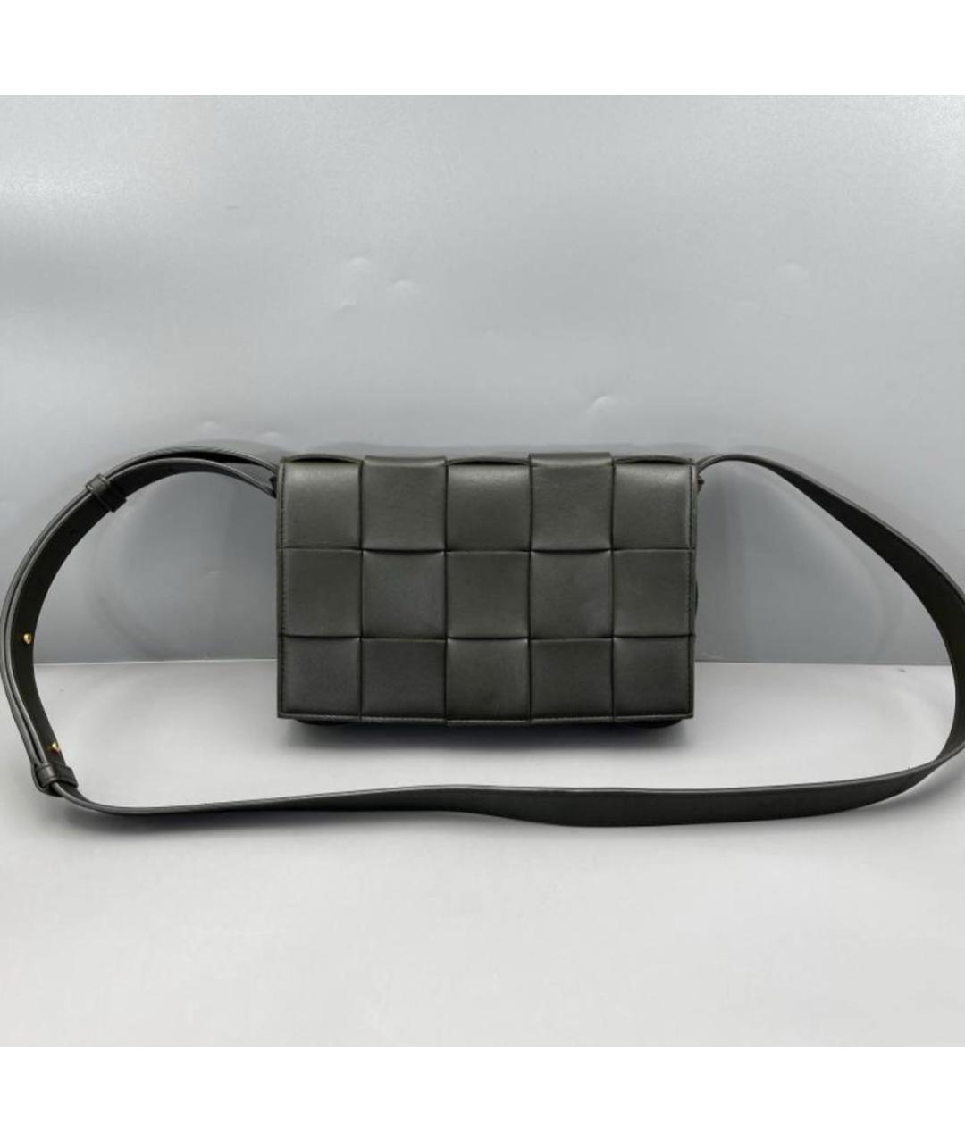 BOTTEGA VENETA Черная кожаная сумка на плечо, фото 5