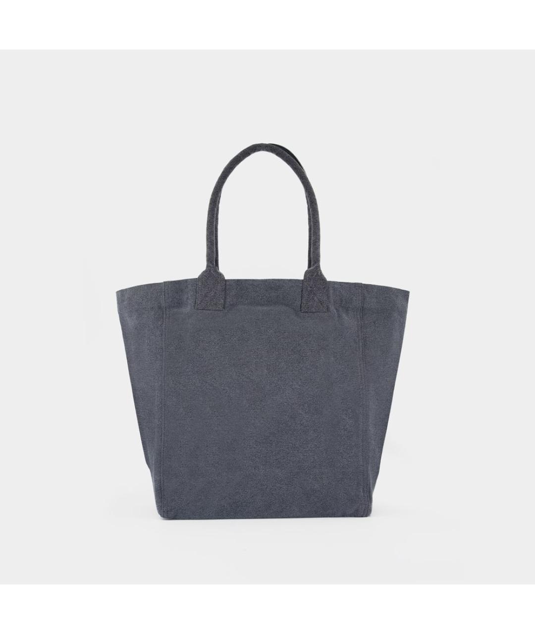 ISABEL MARANT Антрацитовая хлопковая сумка тоут, фото 3