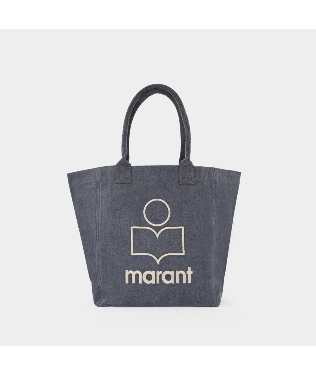 ISABEL MARANT Антрацитовая хлопковая сумка тоут, фото 5