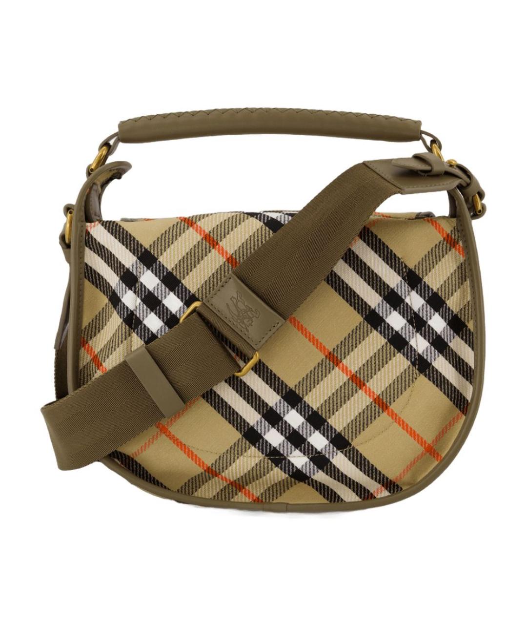 BURBERRY Коричневая синтетическая сумка через плечо, фото 3