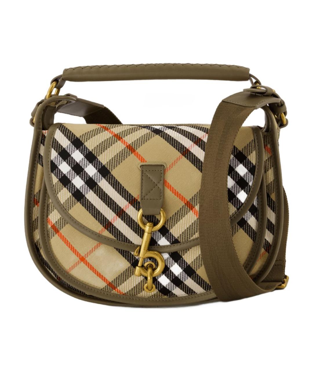 BURBERRY Коричневая синтетическая сумка через плечо, фото 1