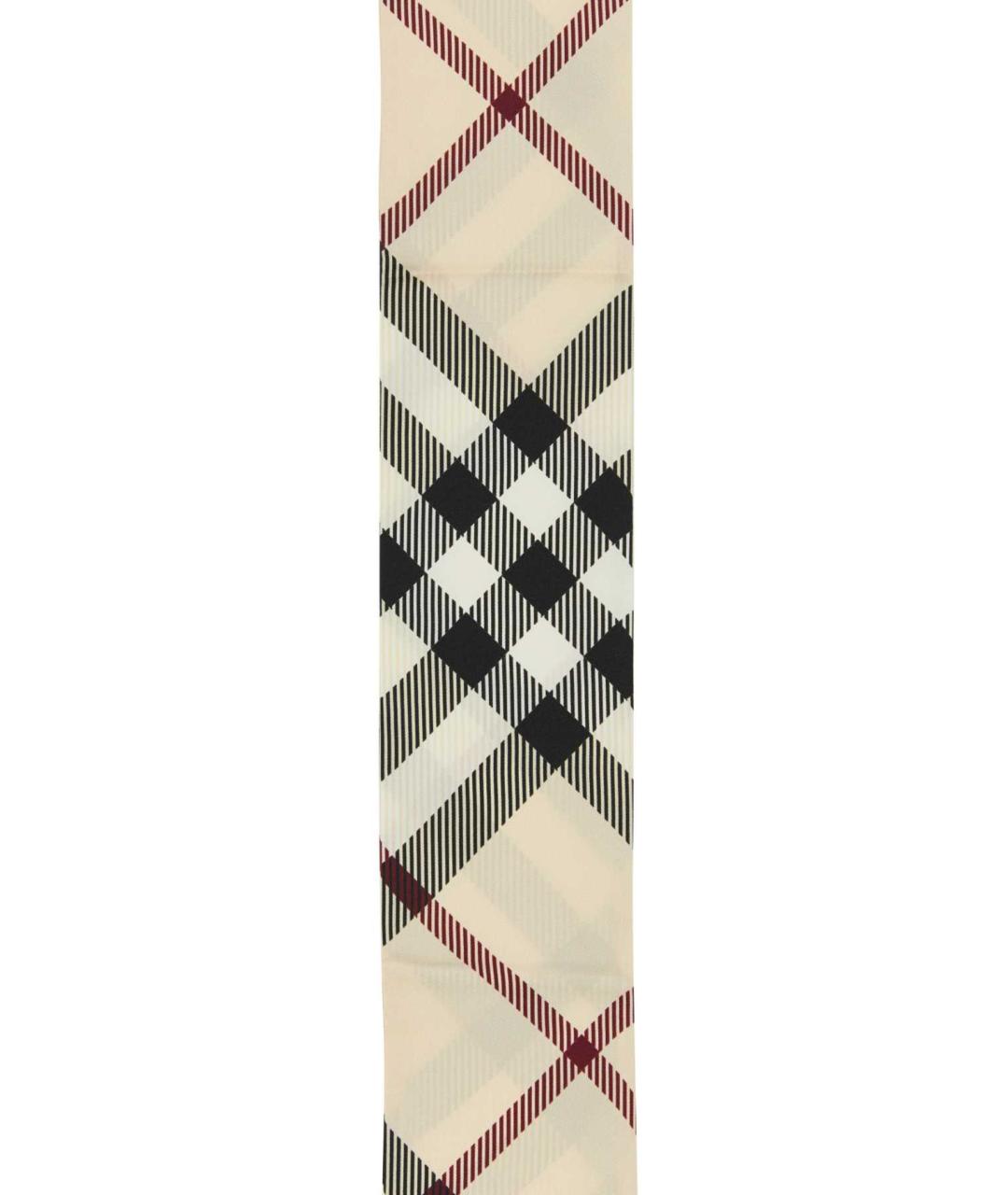 BURBERRY Бежевый шелковый шарф, фото 2