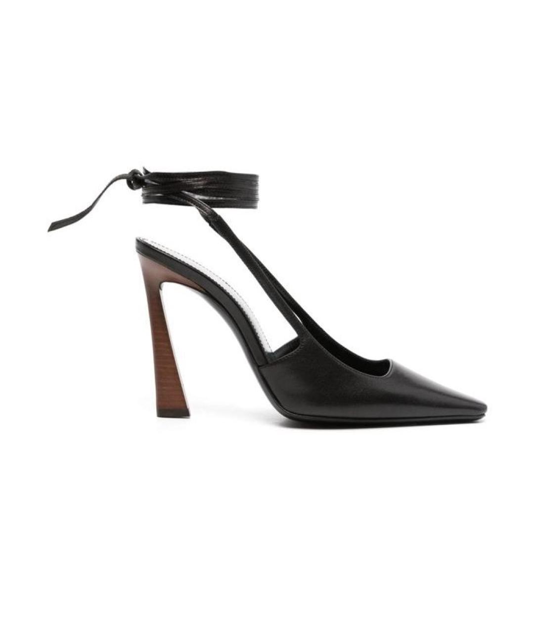 SAINT LAURENT Черные кожаные туфли, фото 7