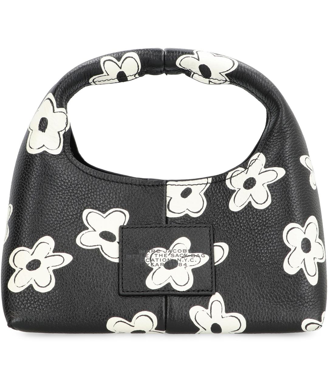 MARC JACOBS Черная кожаная сумка с короткими ручками, фото 3
