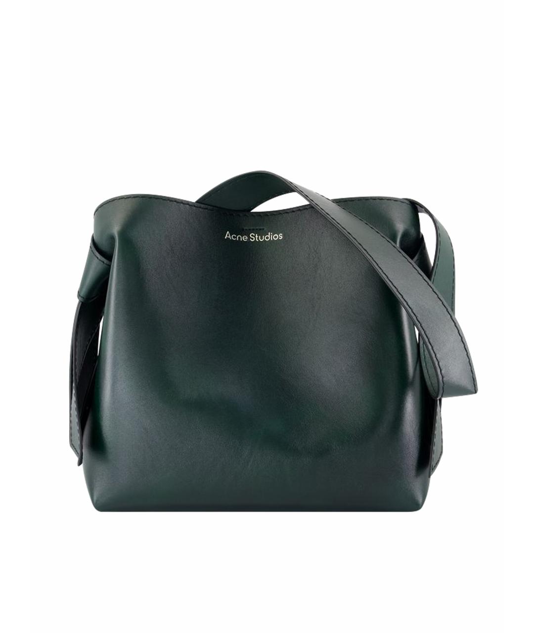 ACNE STUDIOS Зеленая кожаная сумка тоут, фото 1