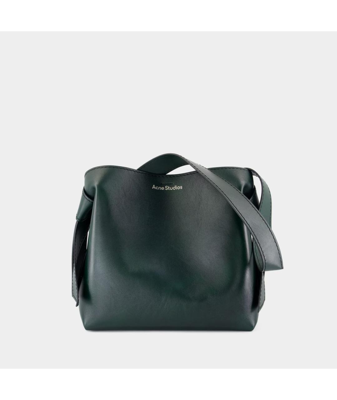 ACNE STUDIOS Зеленая кожаная сумка тоут, фото 5