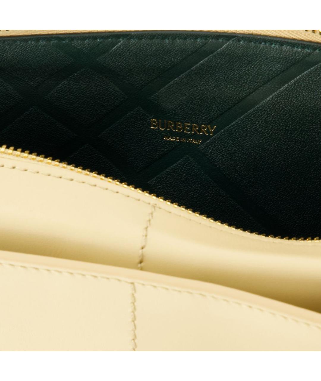 BURBERRY Желтая кожаная сумка через плечо, фото 4