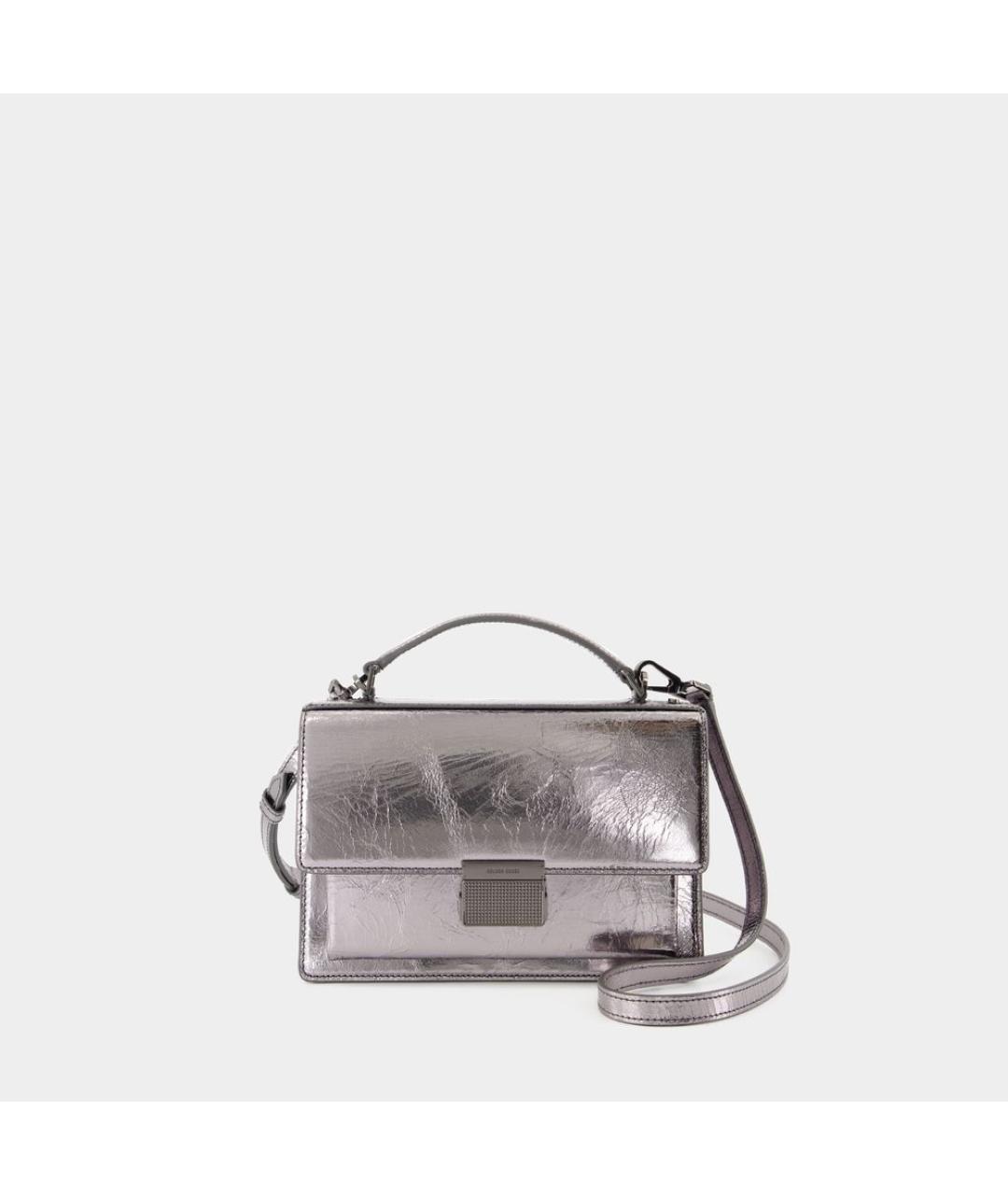 GOLDEN GOOSE DELUXE BRAND Серебряная кожаная сумка через плечо, фото 4