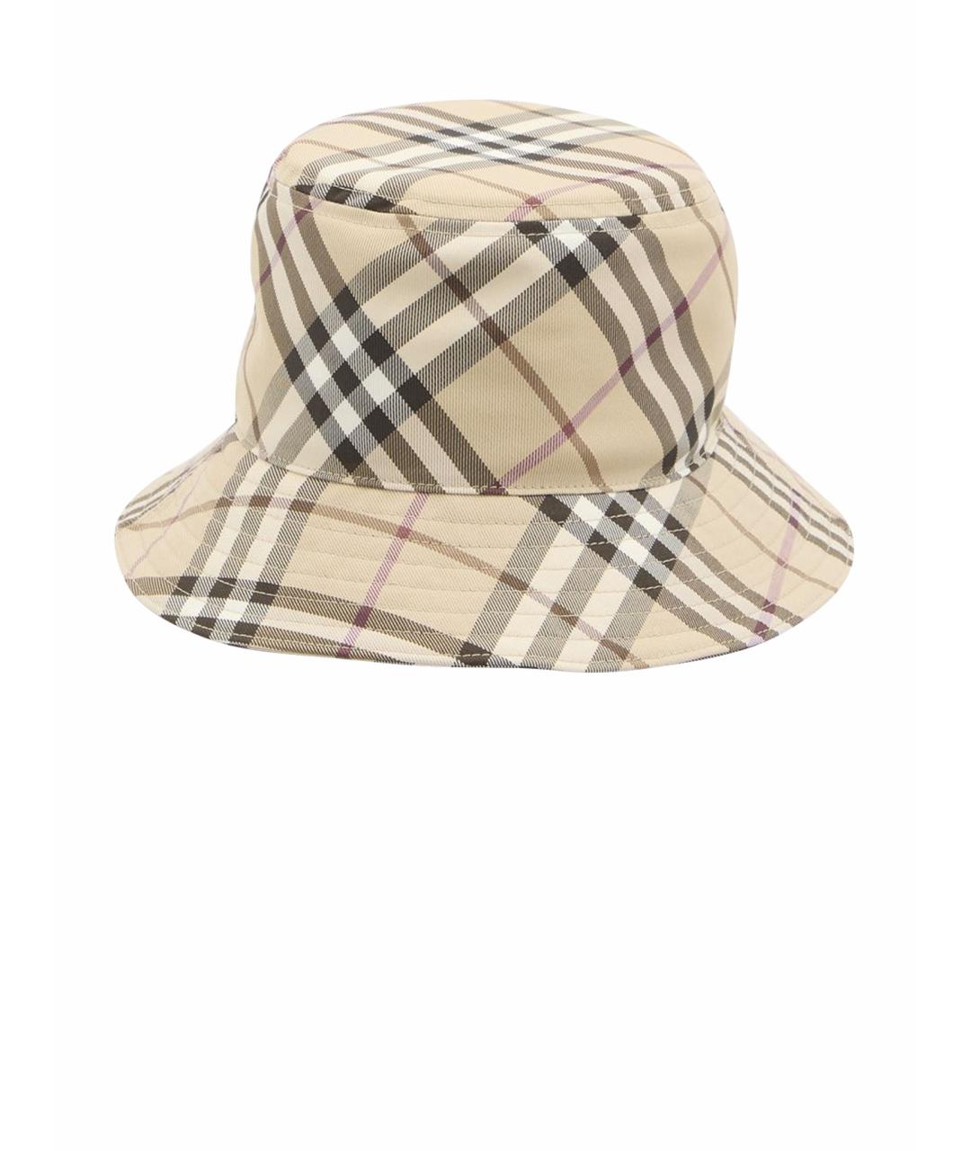 BURBERRY Бежевая синтетическая панама, фото 1