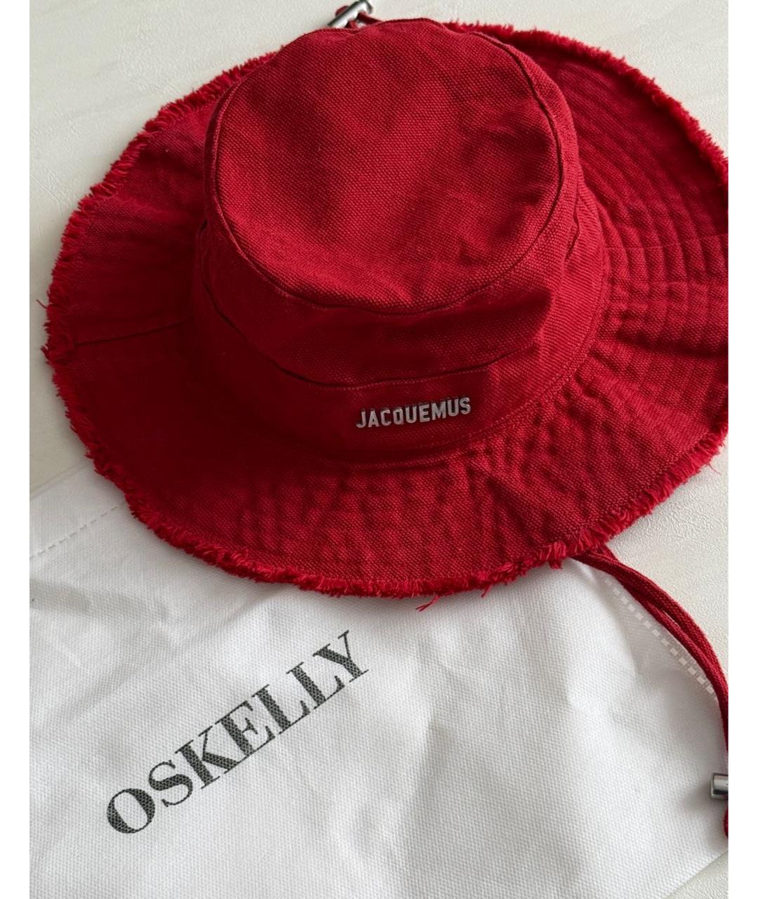 JACQUEMUS Красная хлопковая панама, фото 4