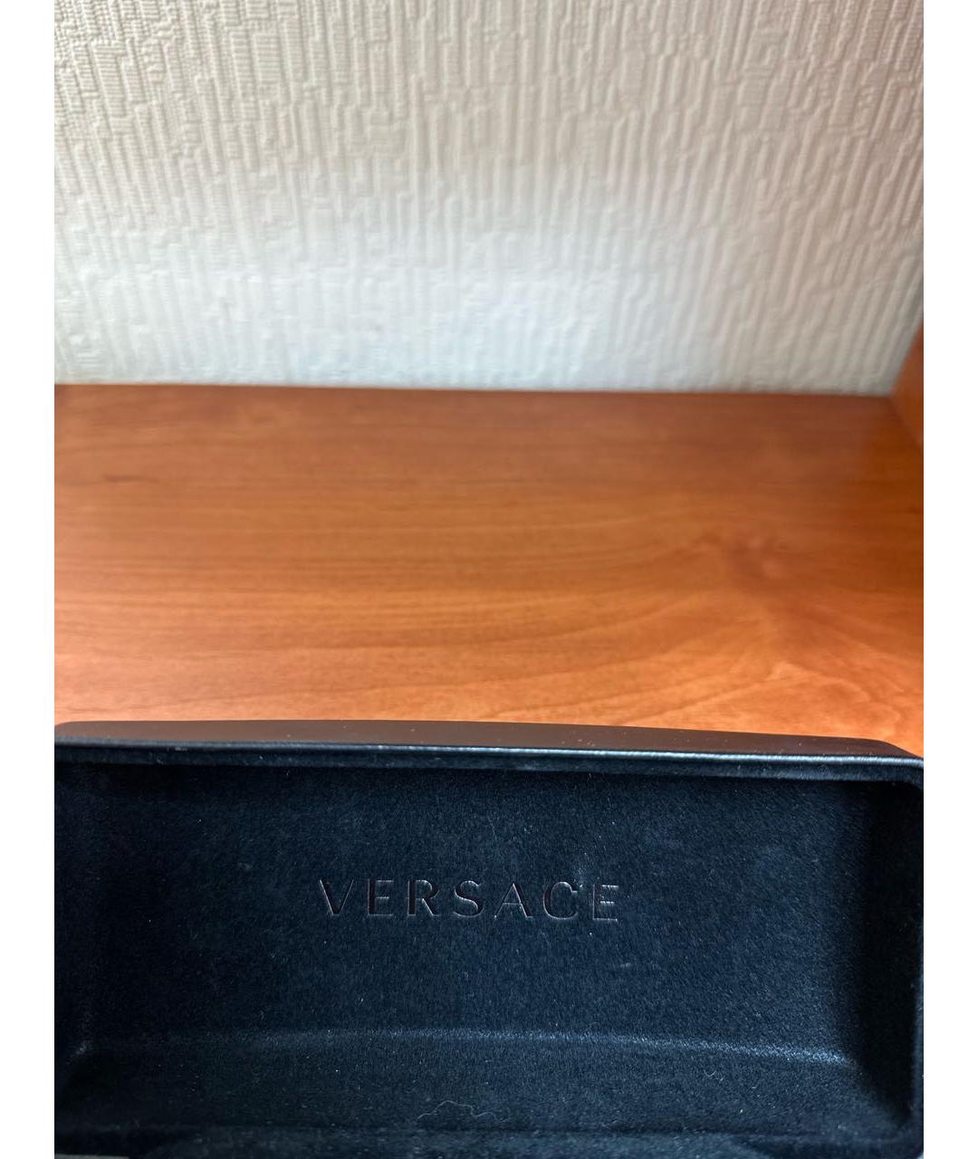 VERSACE Черные пластиковые солнцезащитные очки, фото 8