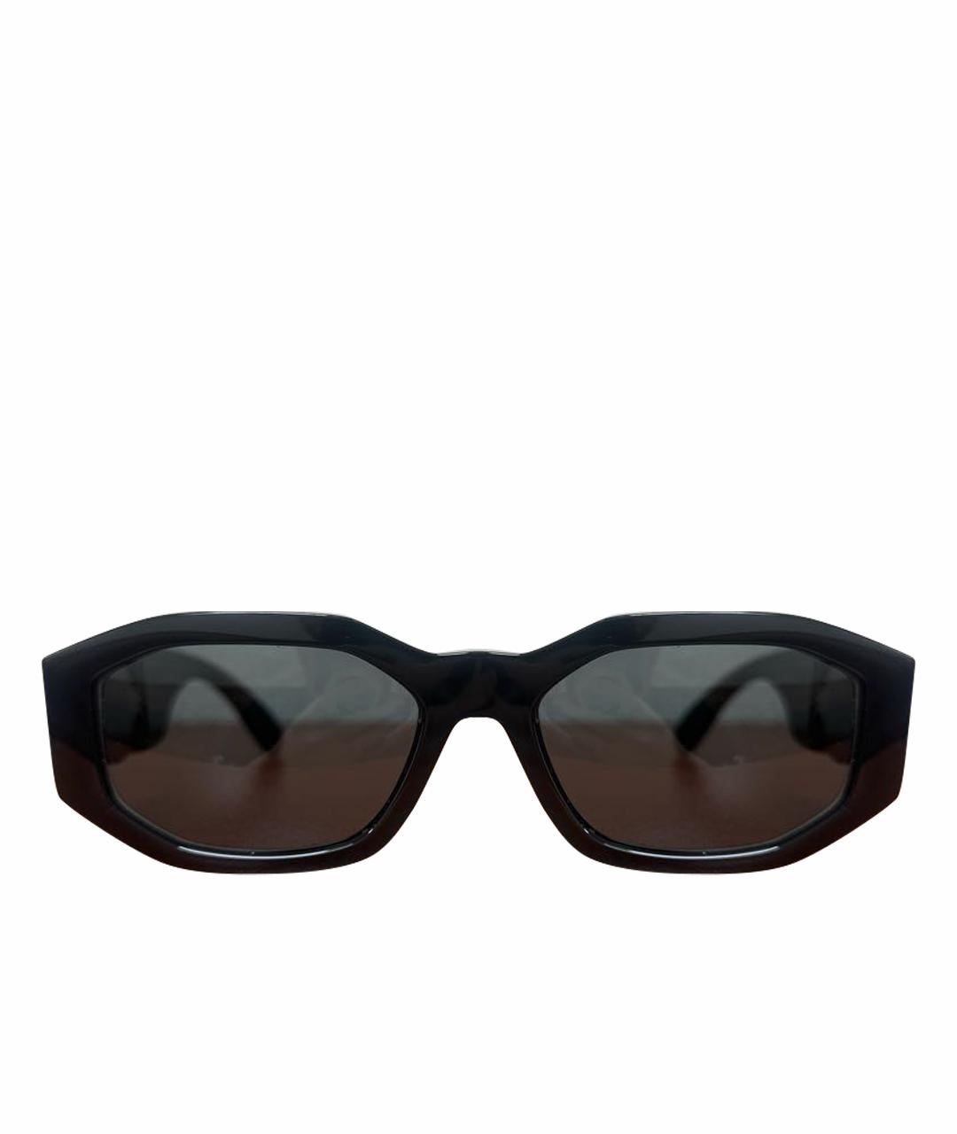 VERSACE Черные пластиковые солнцезащитные очки, фото 1