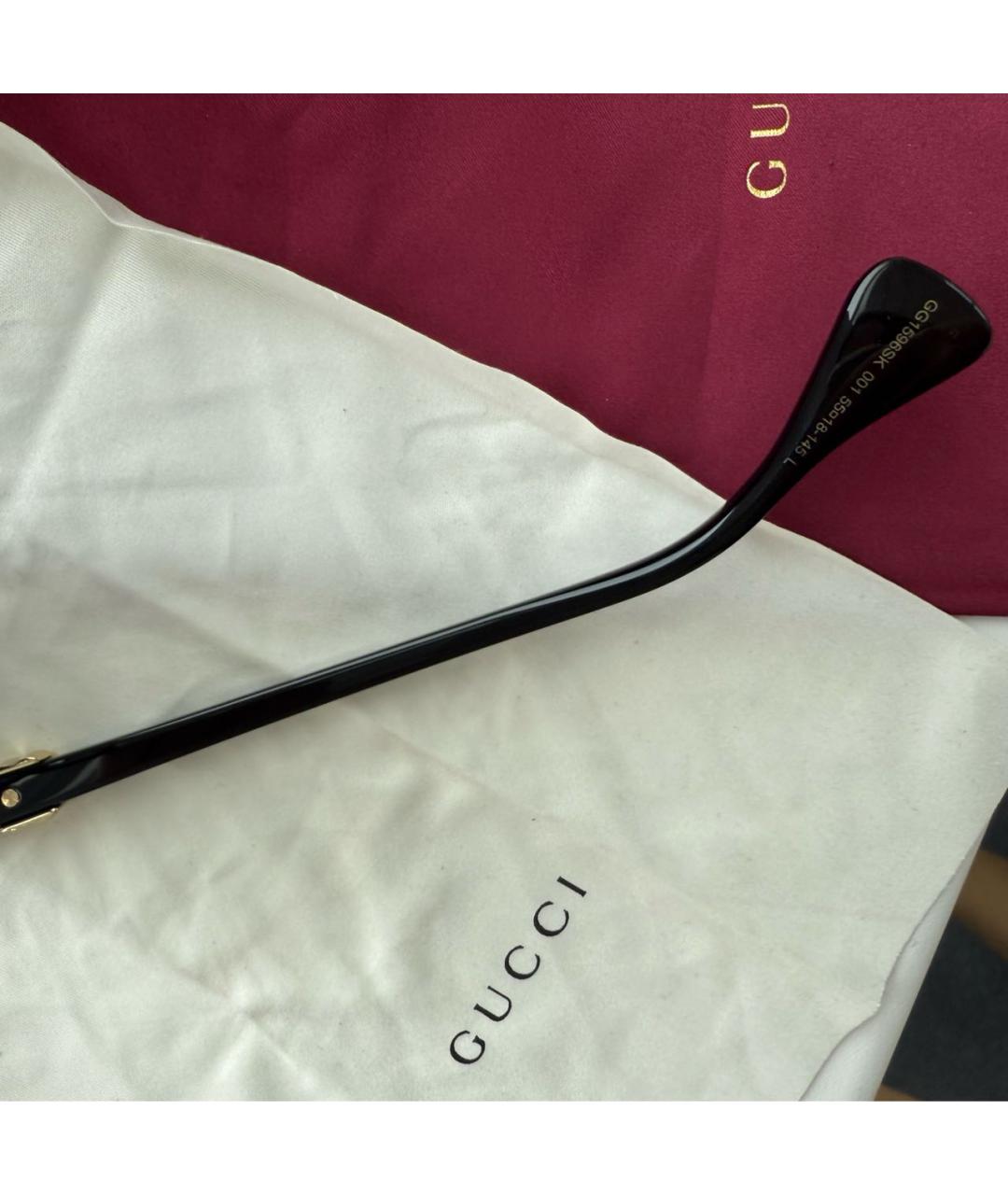 GUCCI Черные пластиковые солнцезащитные очки, фото 7