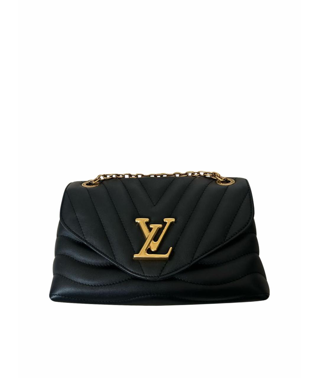 LOUIS VUITTON Черная кожаная сумка через плечо, фото 1