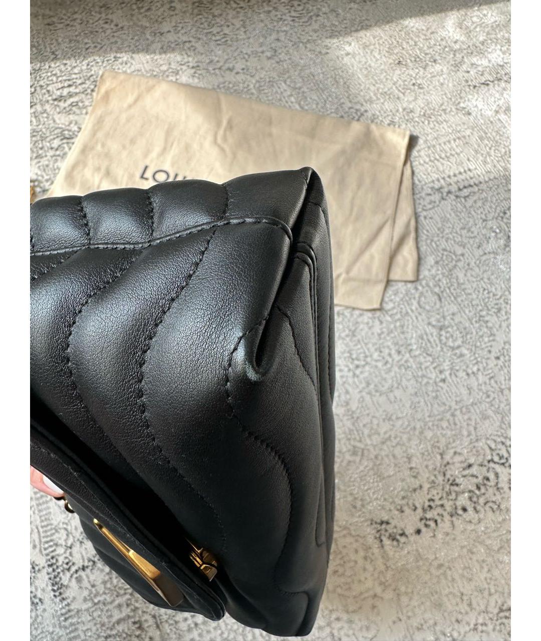 LOUIS VUITTON Черная кожаная сумка через плечо, фото 7