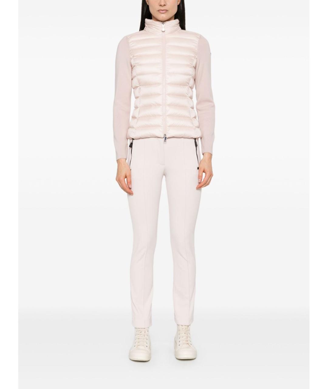 MONCLER Розовый шерстяной кардиган, фото 3