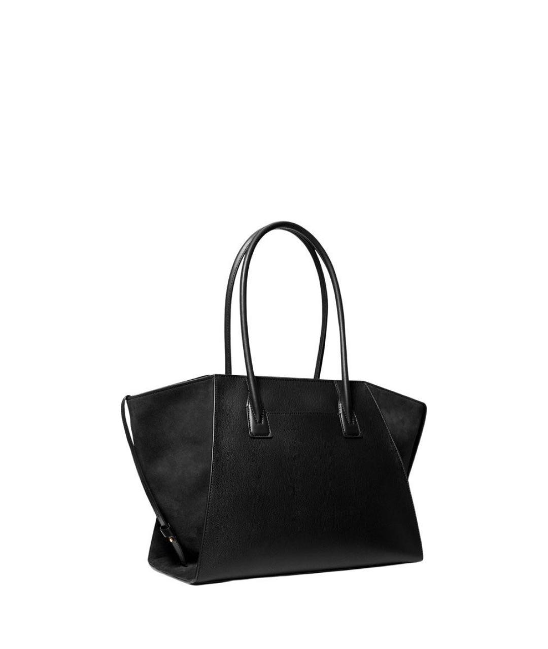 MICHAEL KORS Черная кожаная сумка тоут, фото 3