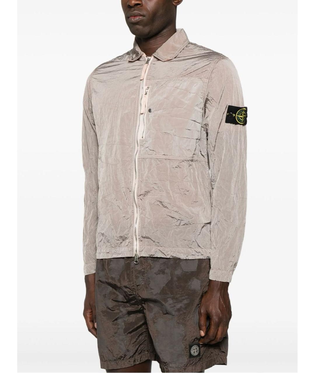 STONE ISLAND Розовая полиамидовая куртка, фото 7