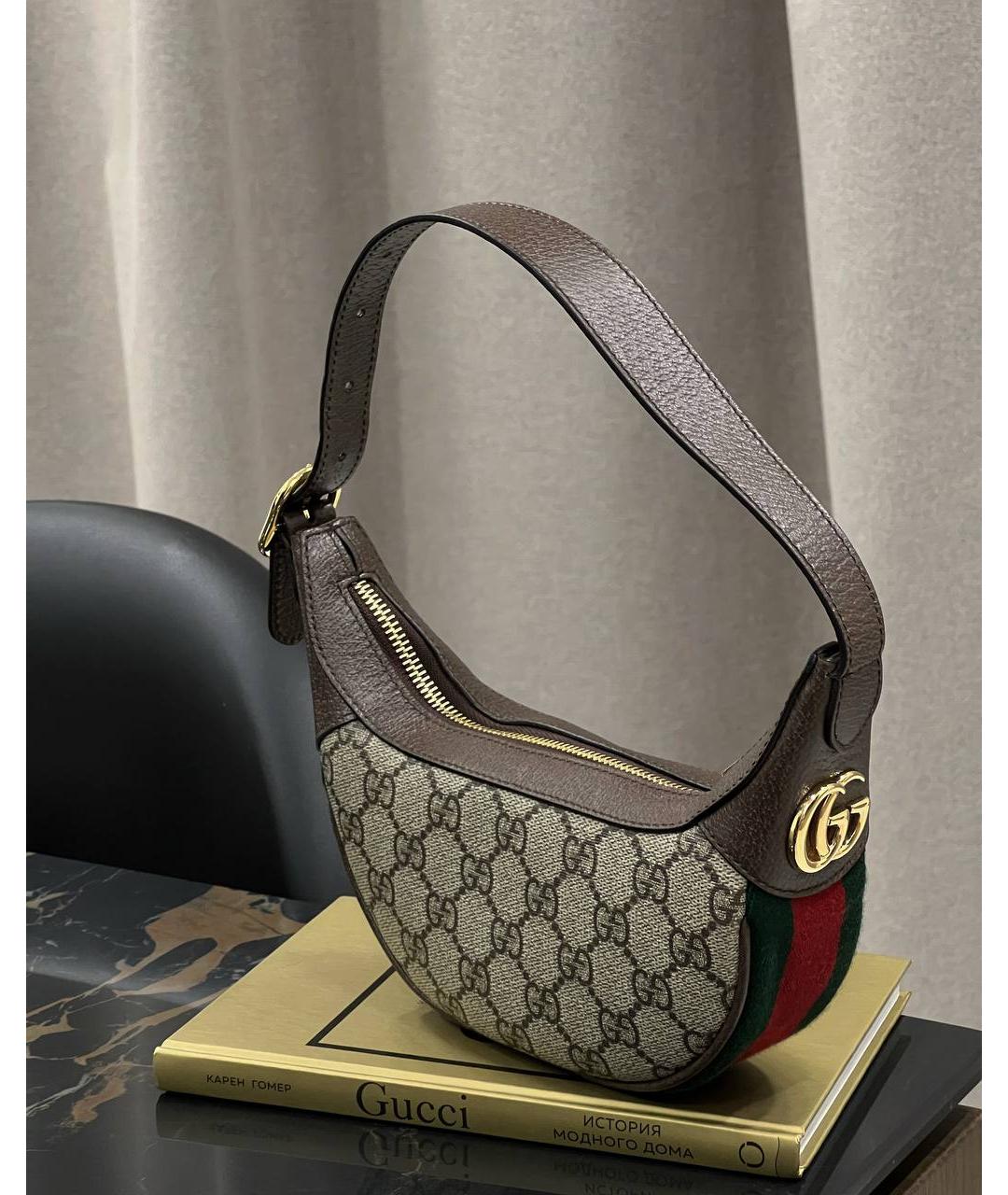 GUCCI Коричневая сумка с короткими ручками, фото 2