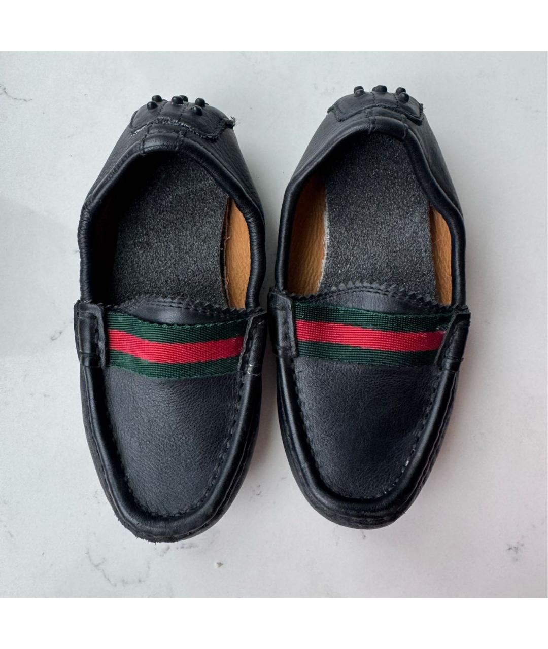 GUCCI Черные кожаные лоферы и мокасины, фото 2