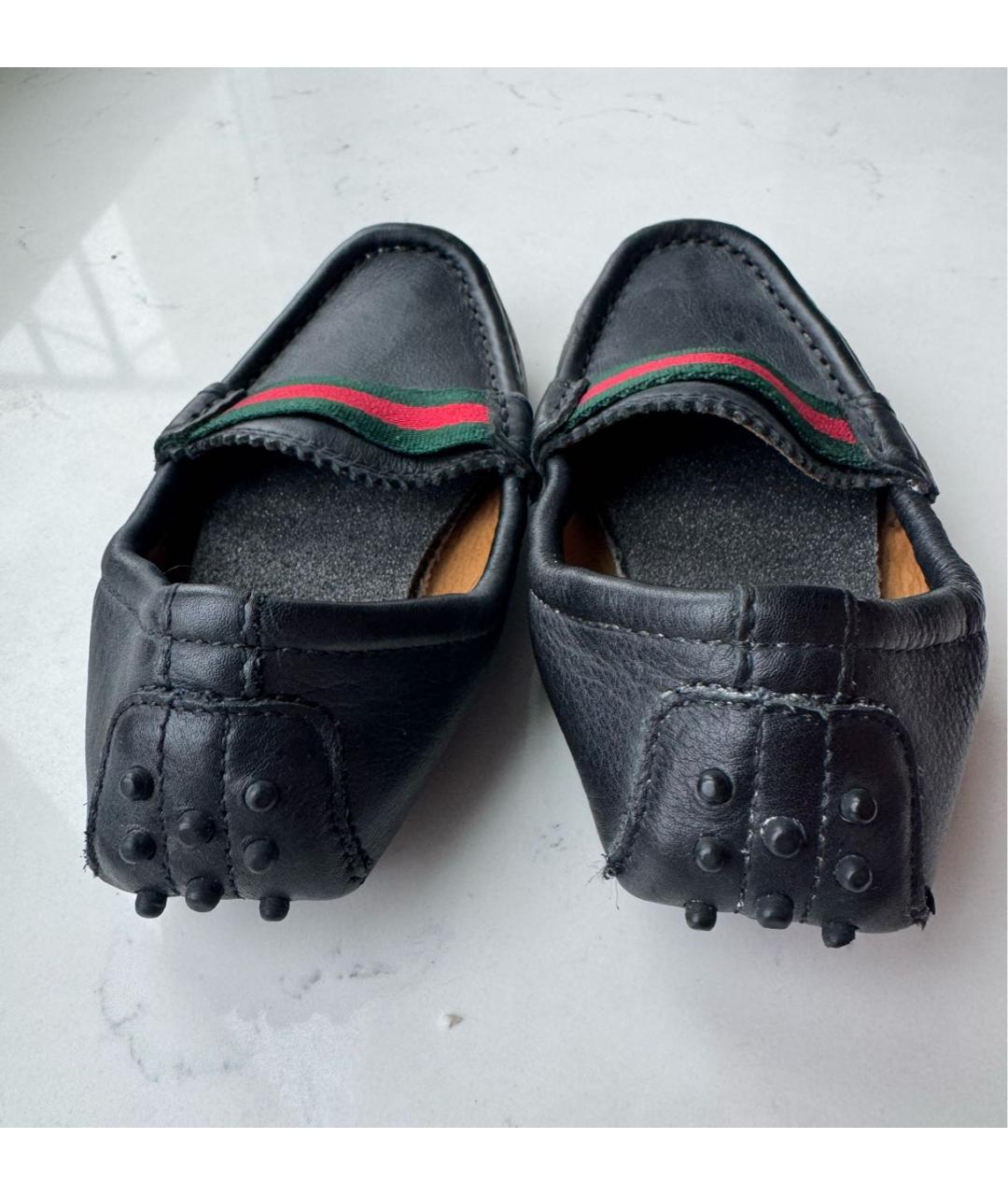 GUCCI Черные кожаные лоферы и мокасины, фото 4