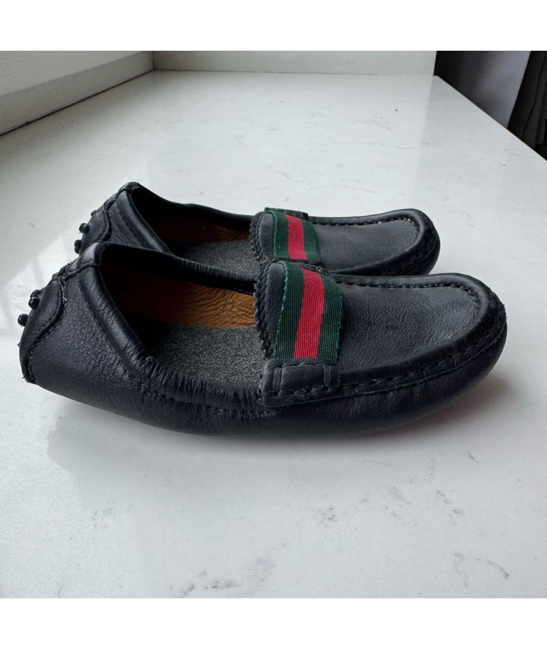 GUCCI Черные кожаные лоферы и мокасины, фото 7