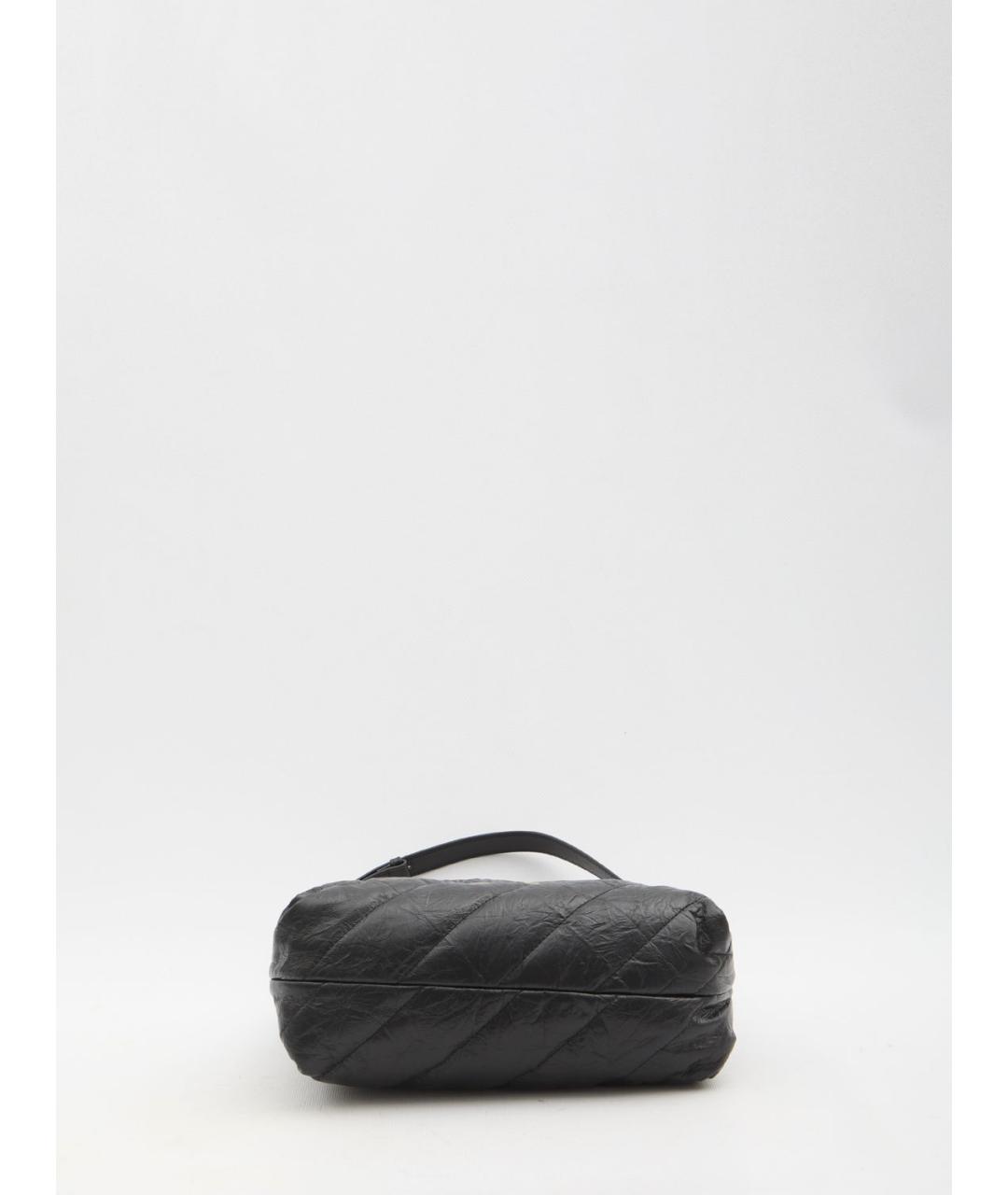 BALENCIAGA Черная кожаная сумка через плечо, фото 3