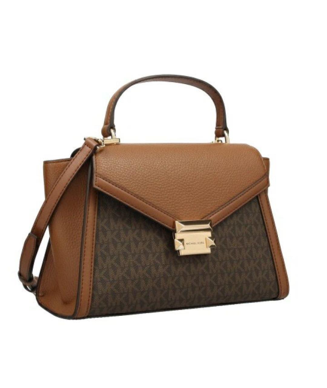 MICHAEL KORS Коричневая кожаная сумка с короткими ручками, фото 2