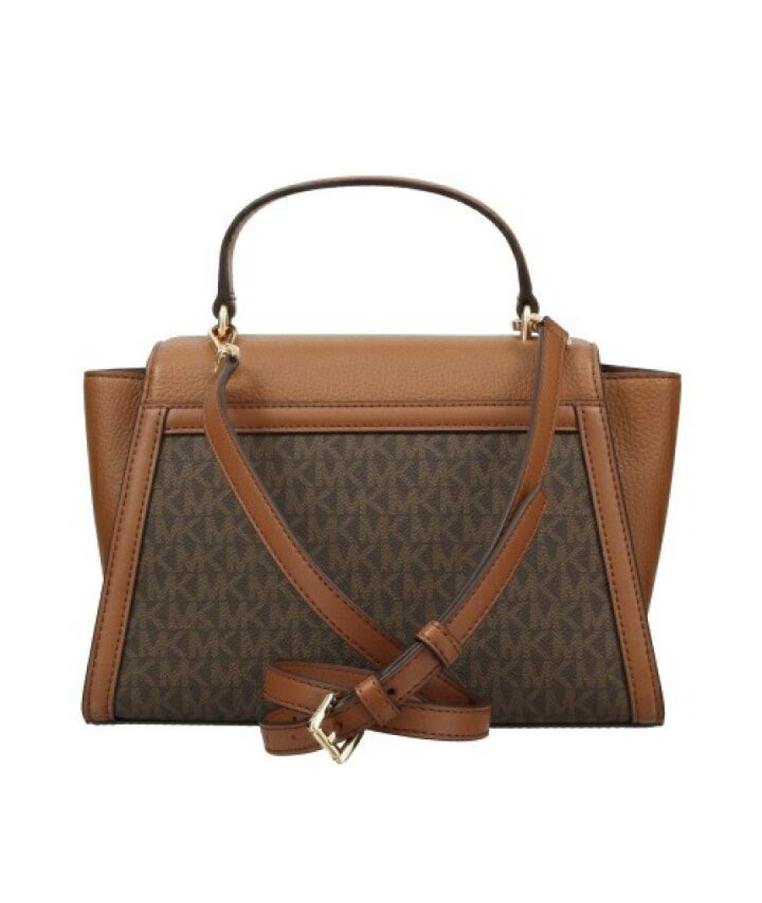 MICHAEL KORS Коричневая кожаная сумка с короткими ручками, фото 3