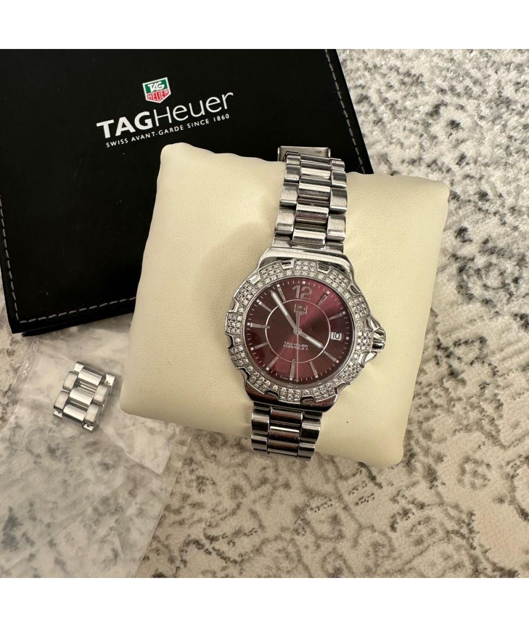 TAG HEUER Бордовые часы, фото 2