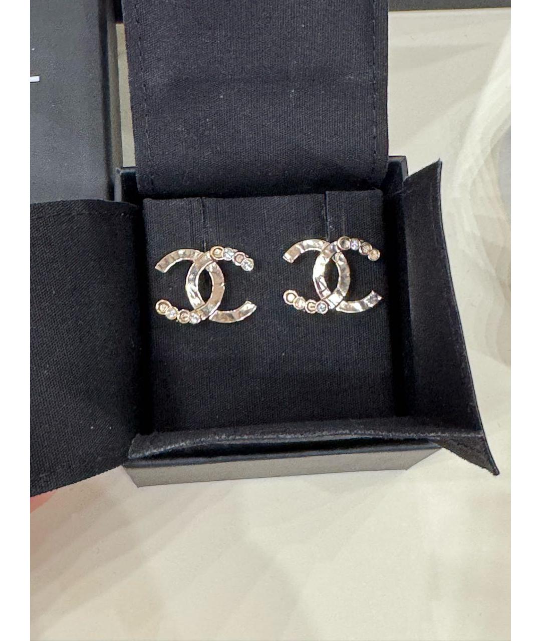 CHANEL Золотые металлические серьги, фото 7