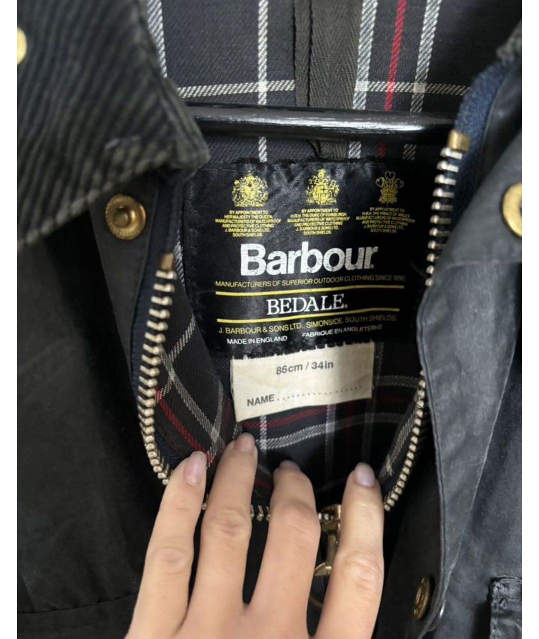 BARBOUR Черная куртка, фото 5