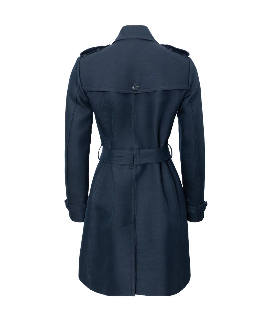 BURBERRY Синее хлопковое пальто, фото 2
