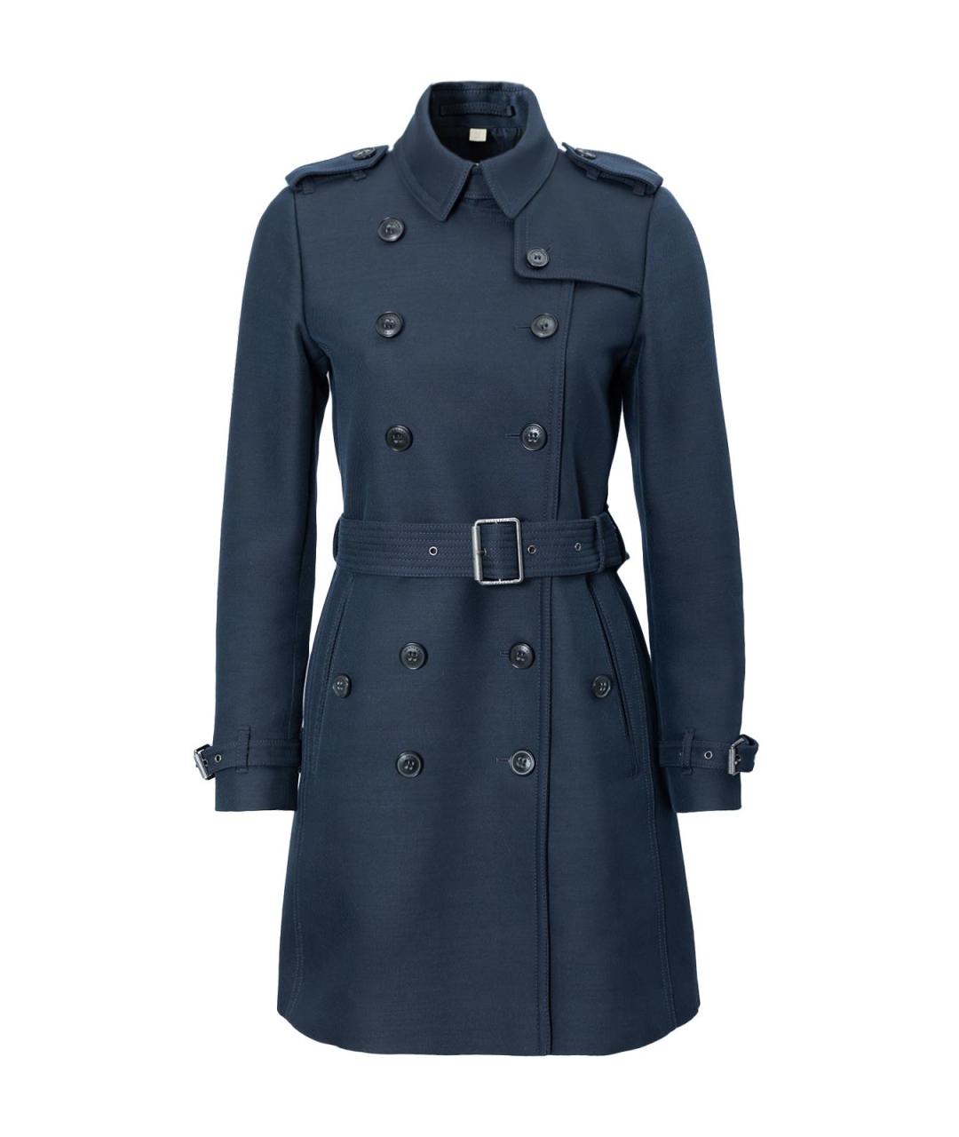 BURBERRY Синее хлопковое пальто, фото 1