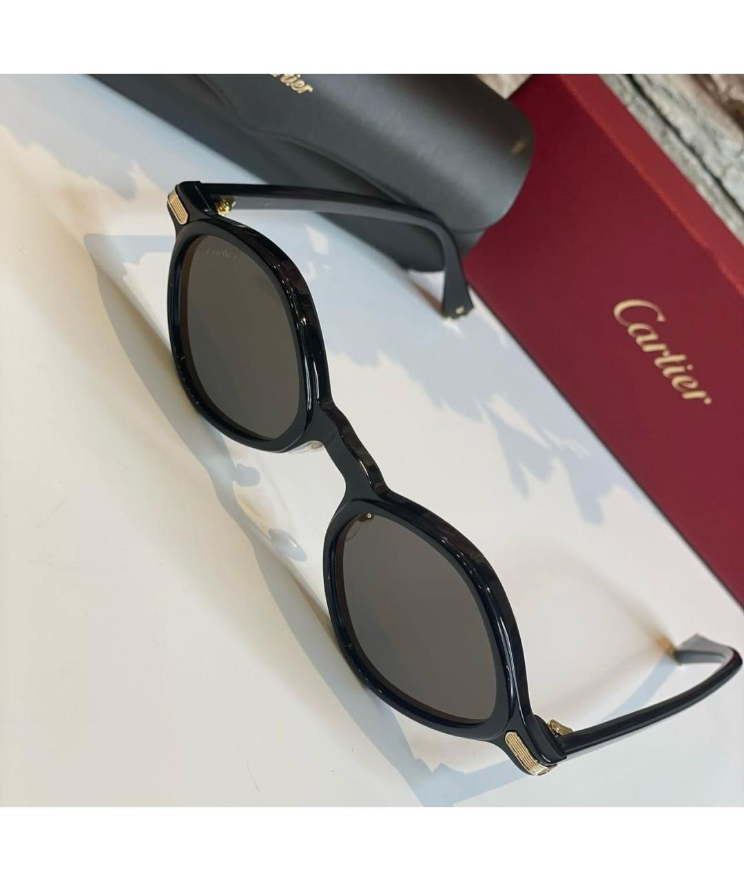 CARTIER Черные пластиковые солнцезащитные очки, фото 2