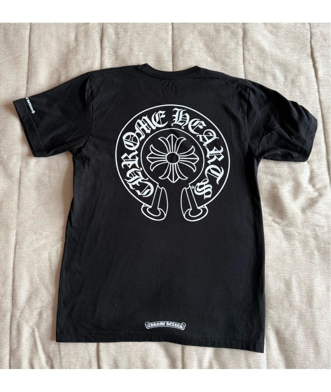 CHROME HEARTS Черная хлопковая футболка, фото 2