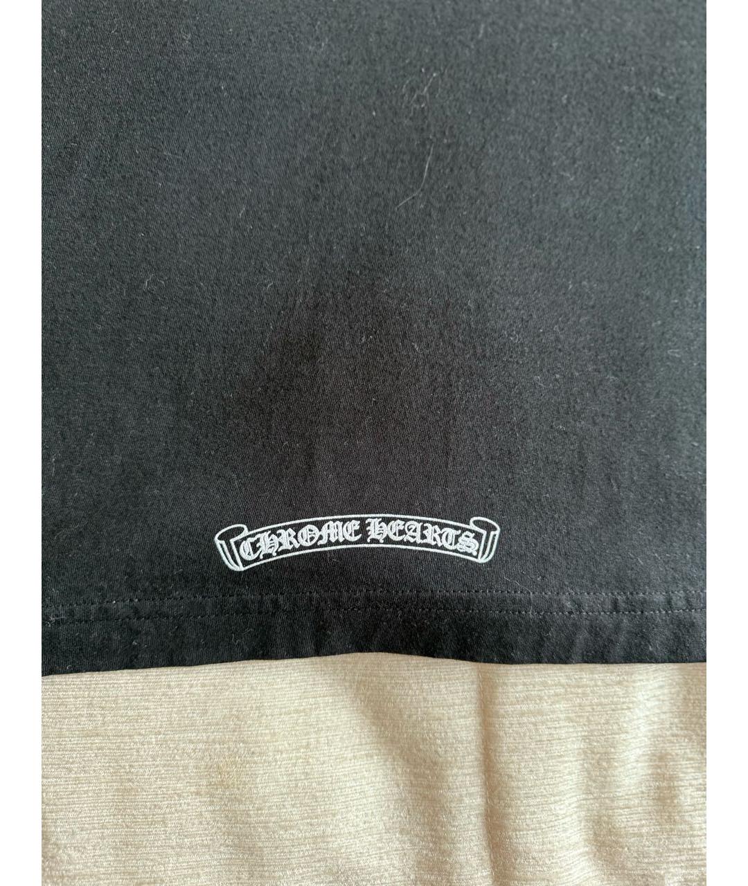 CHROME HEARTS Черная хлопковая футболка, фото 3