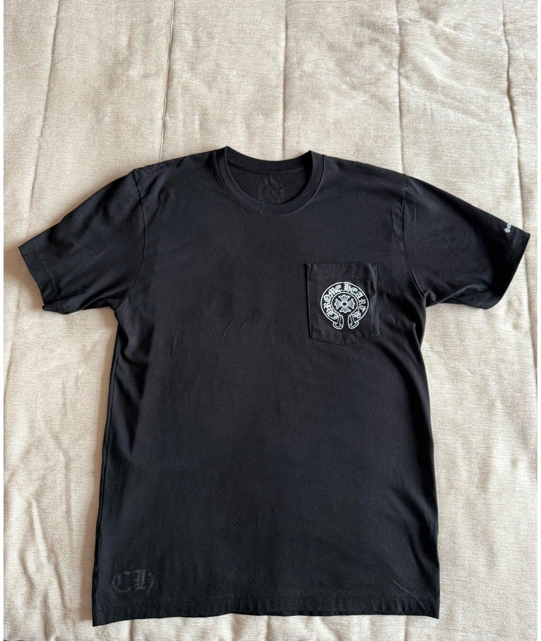 CHROME HEARTS Черная хлопковая футболка, фото 7