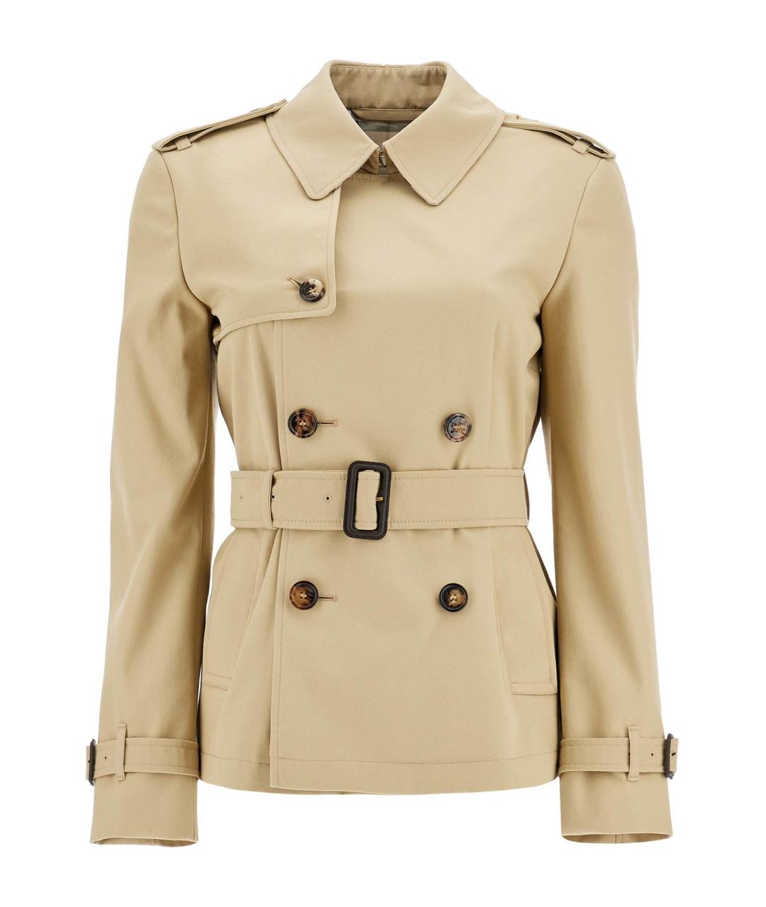 BURBERRY Бежевая полиэстеровая куртка, фото 1